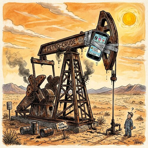 Phone on oil well